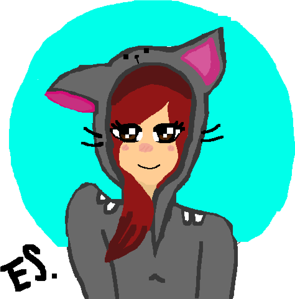 My Oc In A Cat Suit @catcandraw By Erzascarlet - Cartoon (1000x1000), Png Download