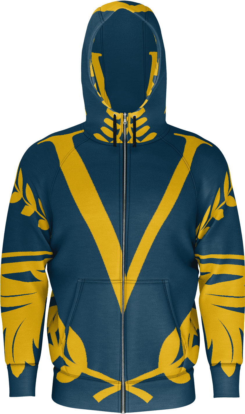 Gold Shield Navy Sweatshirt - Hoodie (1600x1600), Png Download