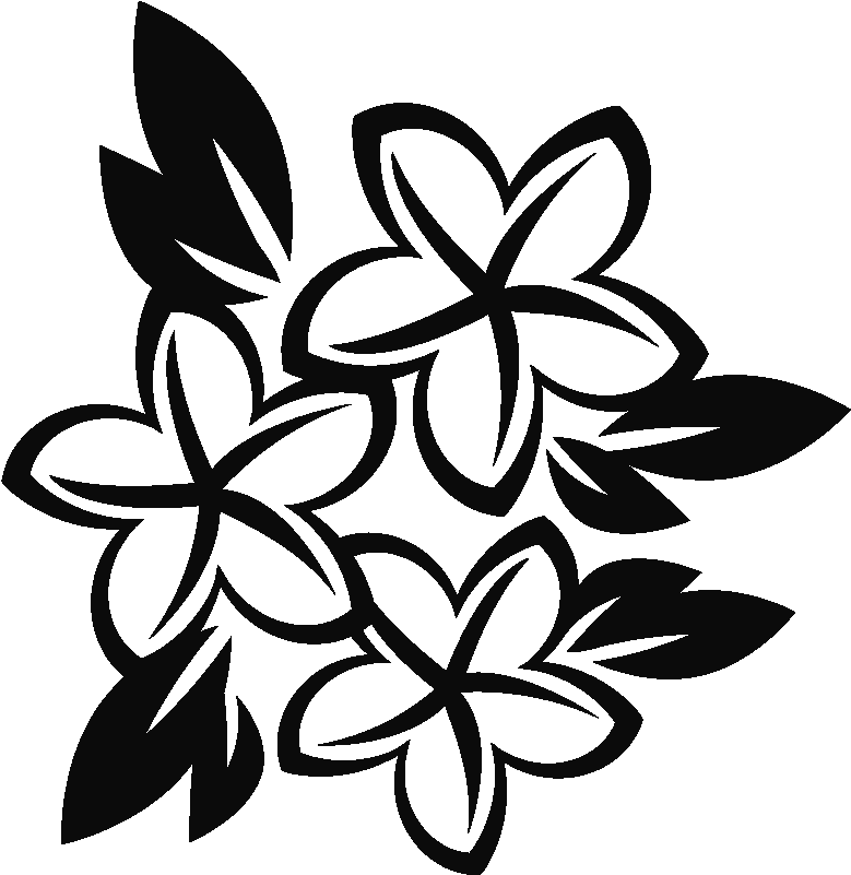 Sticker 3 Fleurs Plumeria Ambiance Sticker Ros Car (800x800), Png Download