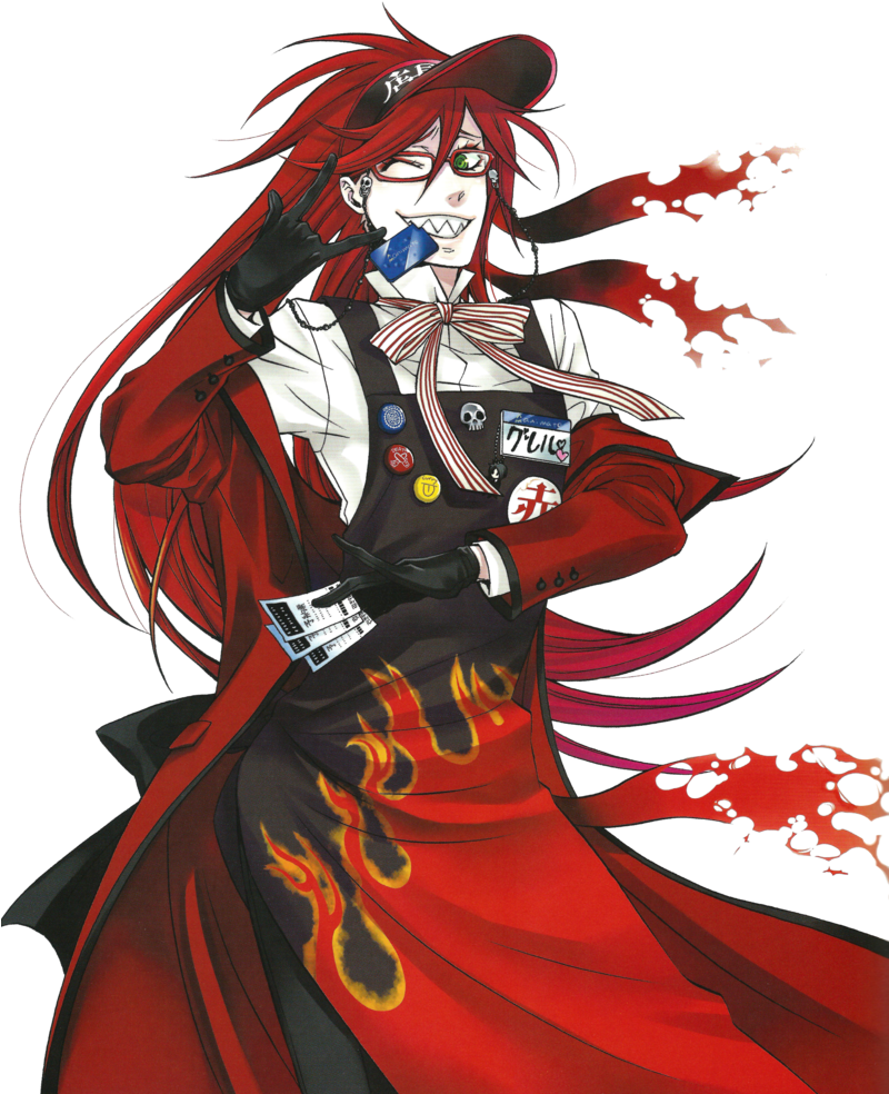 Black Butler Grell, Black Butler Kuroshitsuji, Yes - Black Butler Cosplay Grell Sutcliffe Cosplay Costume (799x1001), Png Download