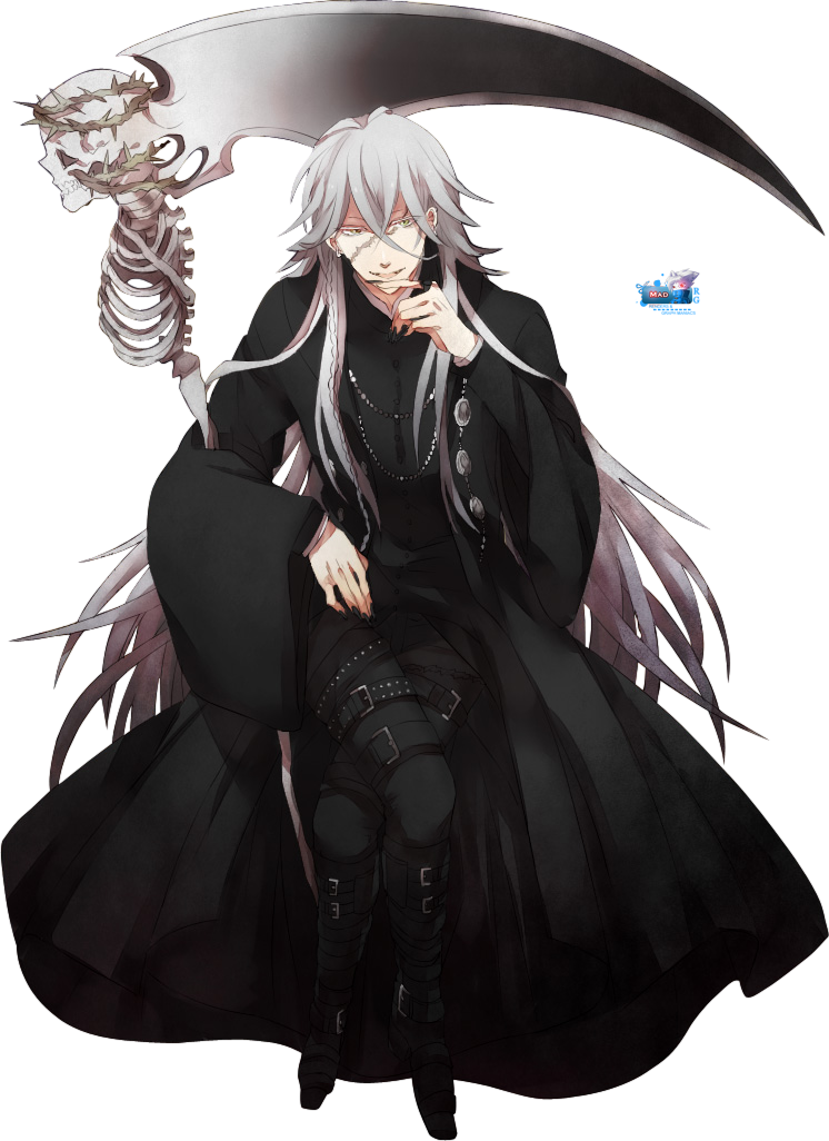 Undertaker Kuroshitsuji Render By Mad - Black Butler Undertaker Scythe (746x1026), Png Download