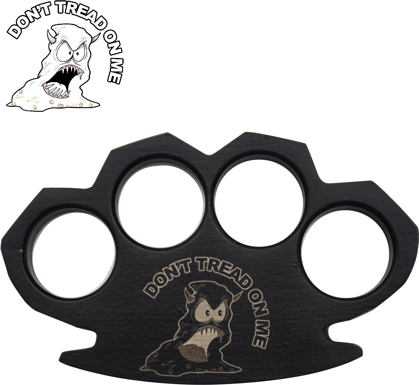 Angry Poo Don't Tread On Me Steam Punk Black Solid - Knuckle Busters (1500x1500), Png Download