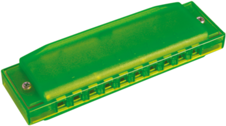 600 Happy Color Harmonica Green - Green Harmonica (930x930), Png Download