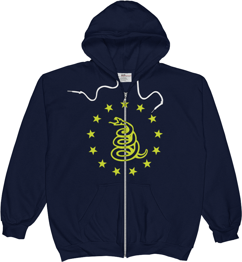 Don't Tread On Me Zip Hoodie - Sweatshirt (1000x1000), Png Download