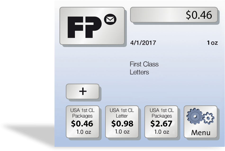 Postbase Mini Screen Postage Meter - Postage Meter (1024x819), Png Download