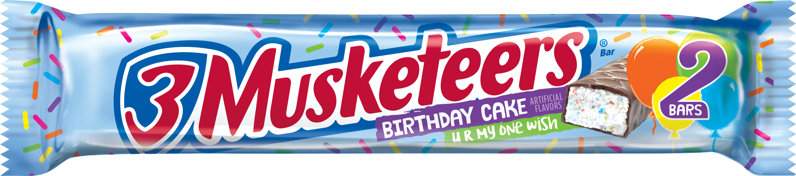 3 Musketeers Birthday Cake Bars - 3 Musketeers Birthday Cake Flavor (2625x581), Png Download