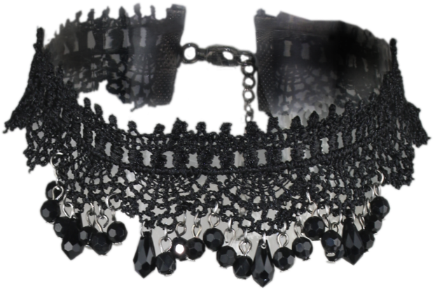 Black Crystal Choker - Choker (638x1023), Png Download