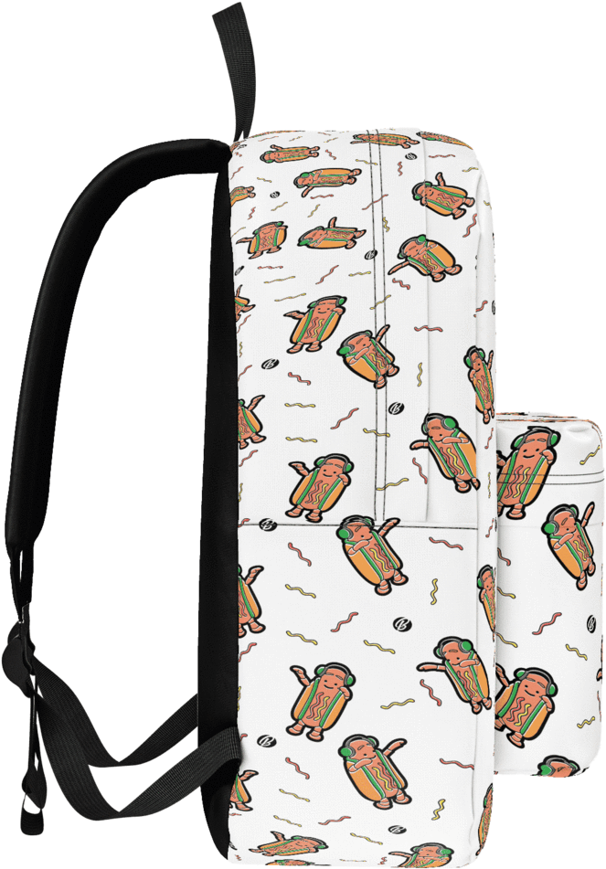 Dancing Hot Dogs Pattern Classic Backpack - Backpack (1024x1024), Png Download