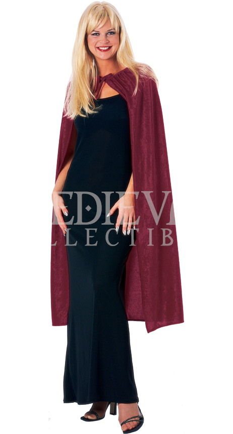 45 Inch Burgundy Panne Velvet Costume Cape - Rubie's Crimson Velvet Cape Costume Size Standard 16075 (861x861), Png Download