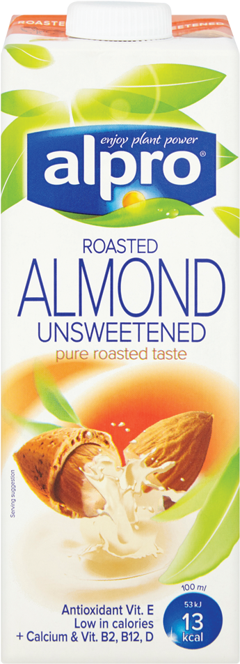 Almond Milk Png Clip Art Black And White Stock - Alpro Soya Milk (800x800), Png Download