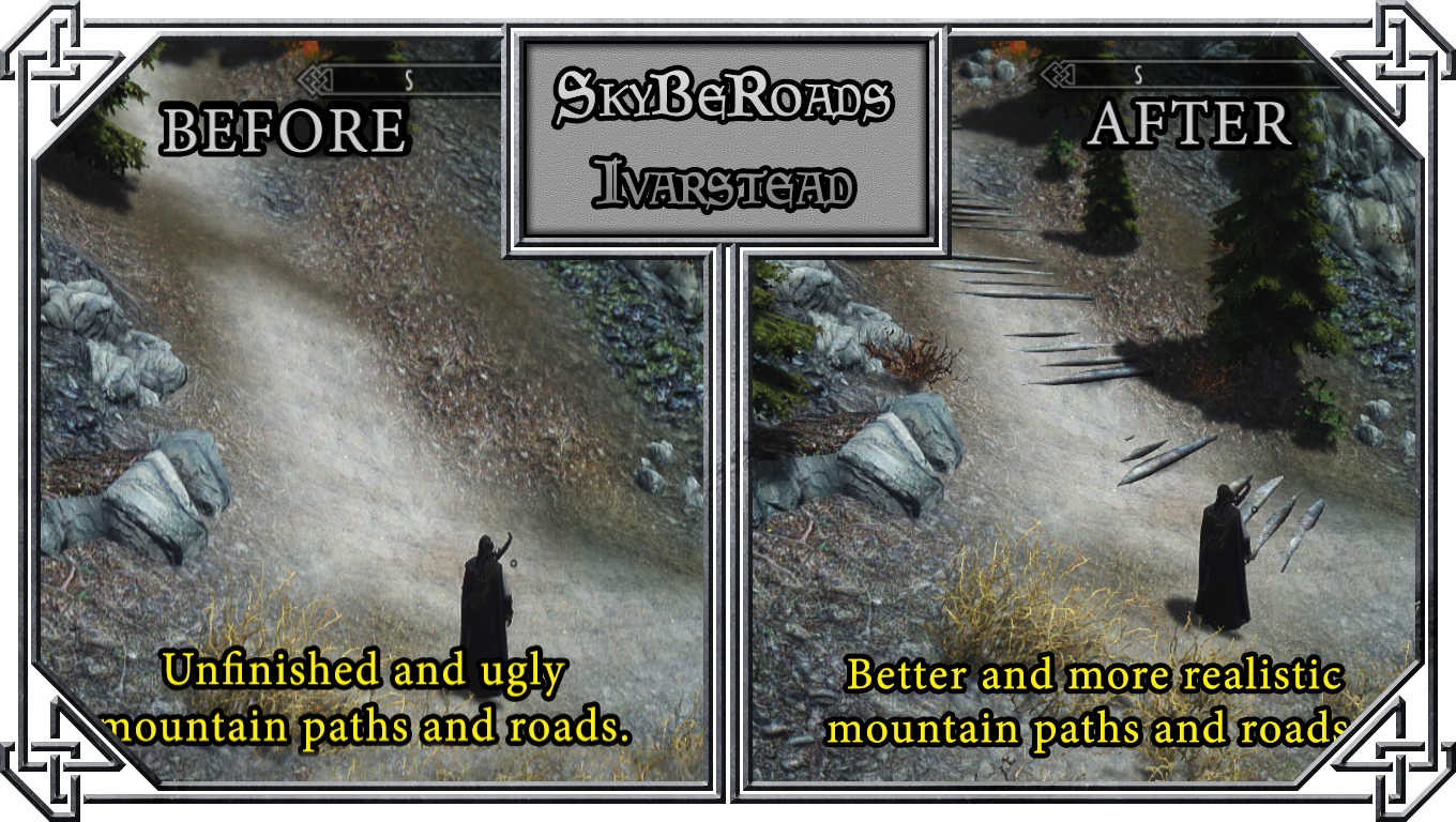 Img 3 Loading - Skyrim Better Roads (1360x768), Png Download