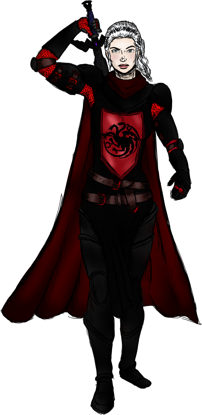 Jediqueer Been Watching A Lot Of The Game Of Thrones - House Targaryen (1240x1748), Png Download