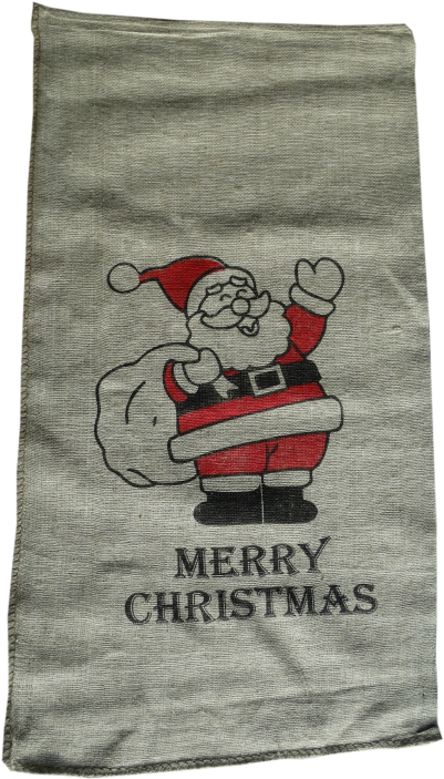 Large Hessian / Jute Santa Sack 60 X 110cm - Nike (700x800), Png Download