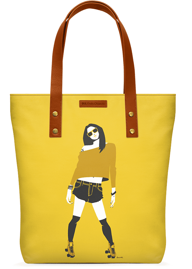 Dailyobjects Rollergirl Classic Tote Bag Buy Online - Tote Bag (642x900), Png Download