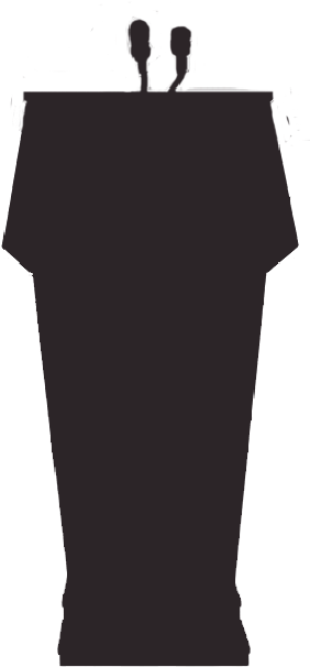 Presidents' Podium - Silhouette (792x612), Png Download
