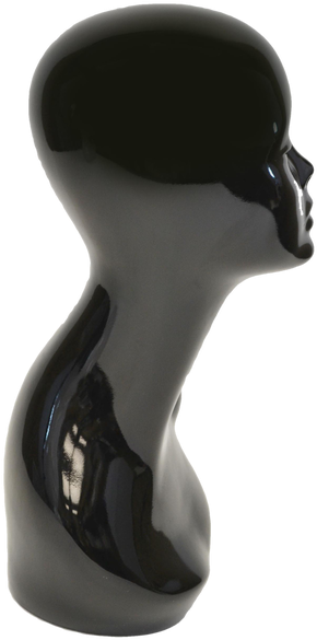 Display Female Mannequin Head Glossy Black - Mannequin (493x659), Png Download