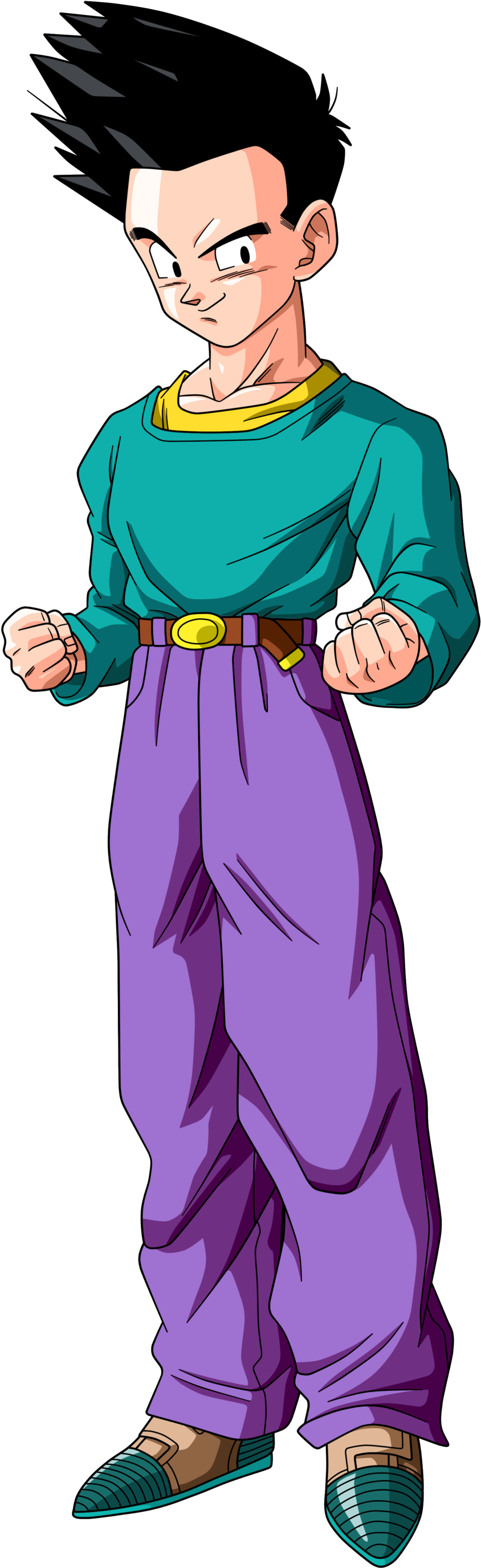 Goten Gt By Sergiofrancz-d8pcx75 - Trunks Pan And Goten (900x2870), Png Download
