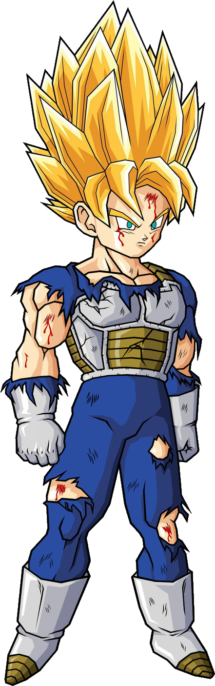 Teen Ssj Goten - Cartoon (544x1469), Png Download