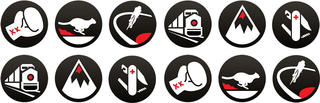 Rider Icons Double V=1507231130 - Emblem (1200x412), Png Download