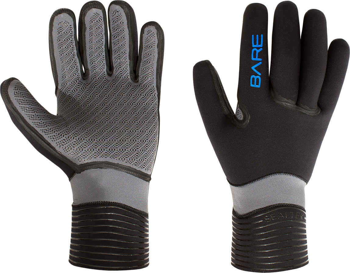 5mm Sealtek Glove Bl - Bare Gloves (1148x896), Png Download