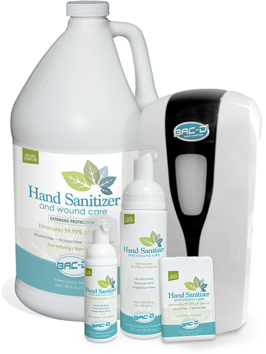 Bac D Patent Pending - Bac-d 630 Hand Sanitizer And Wound Care 1 Gal Refill, (543x718), Png Download