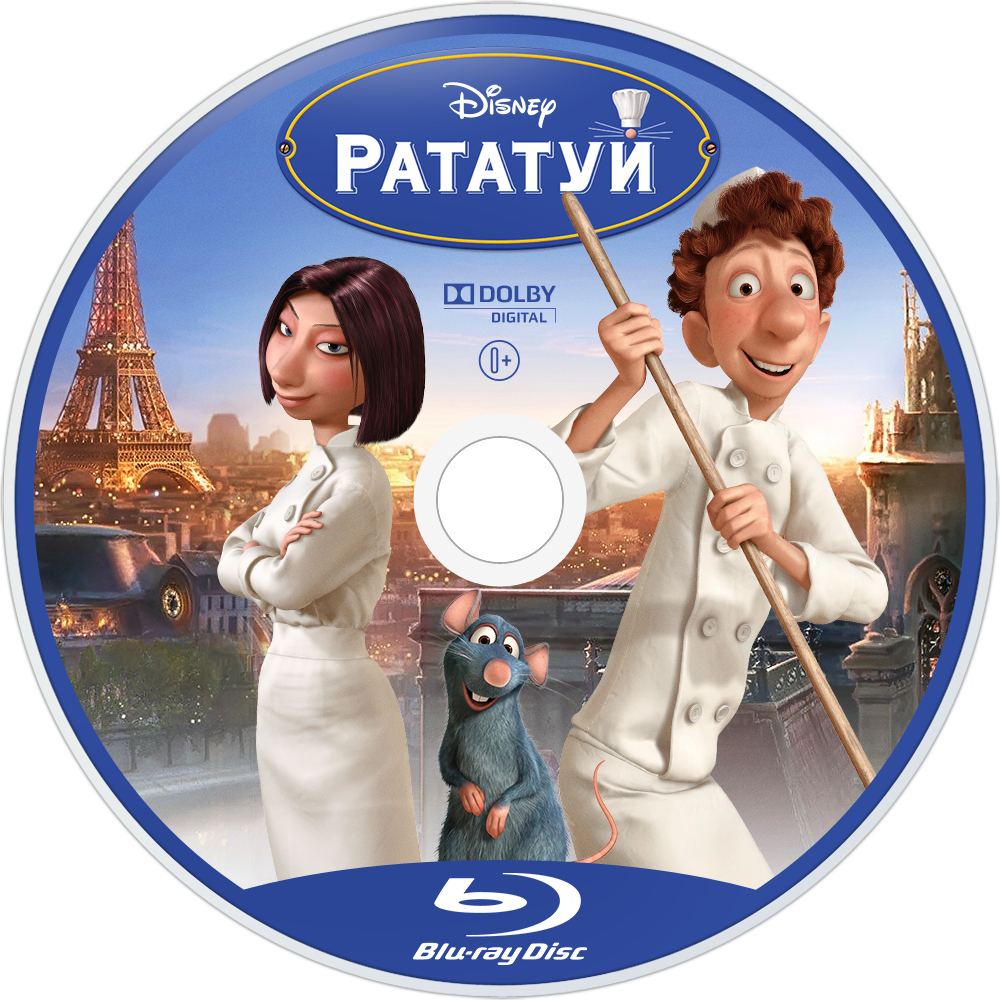 Ratatouille Bluray Disc Image - Ratatouille Characters Cd (1000x1000), Png Download