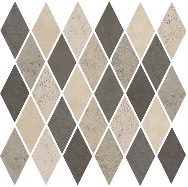 Bottega™ Azul Crème Blend 2x4" Rhombus, Stock Sample - Tile (636x632), Png Download