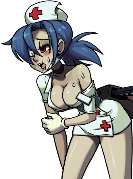 E Darkness - Skullgirls Valentine Defeat (466x721), Png Download