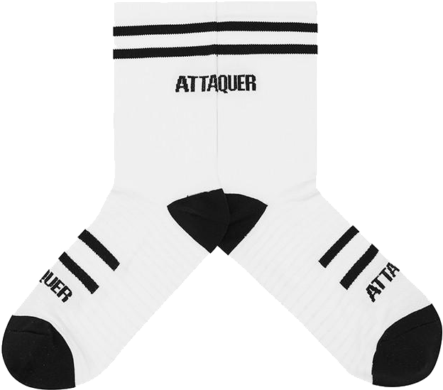 Socks Double Stripe White - Sock (650x650), Png Download