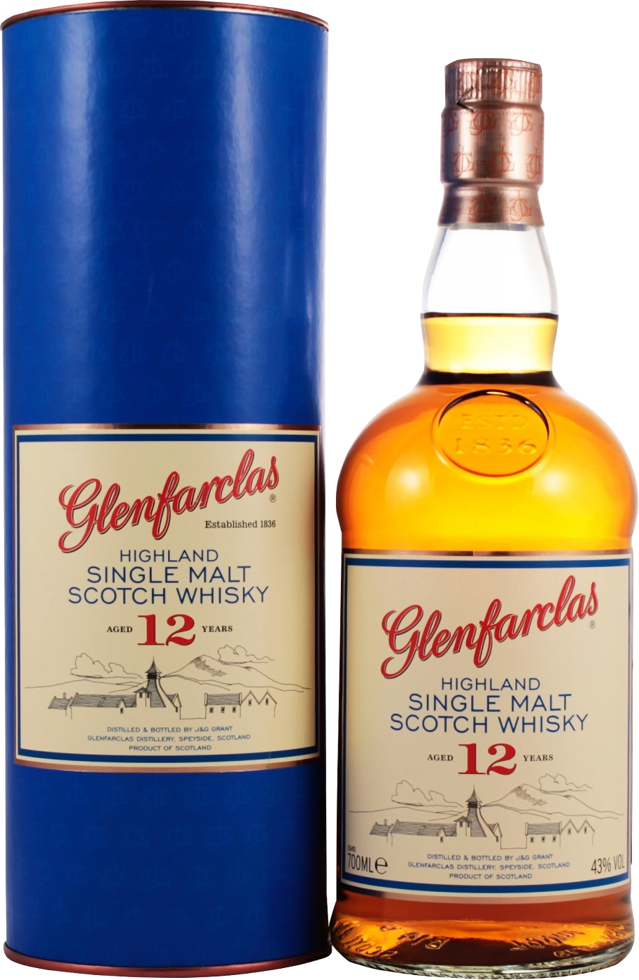 Glenfarclas 12 Year Old Highland Single Malt - Glenfarclas 21 Year Old Single Malt Whisky (913x1400), Png Download