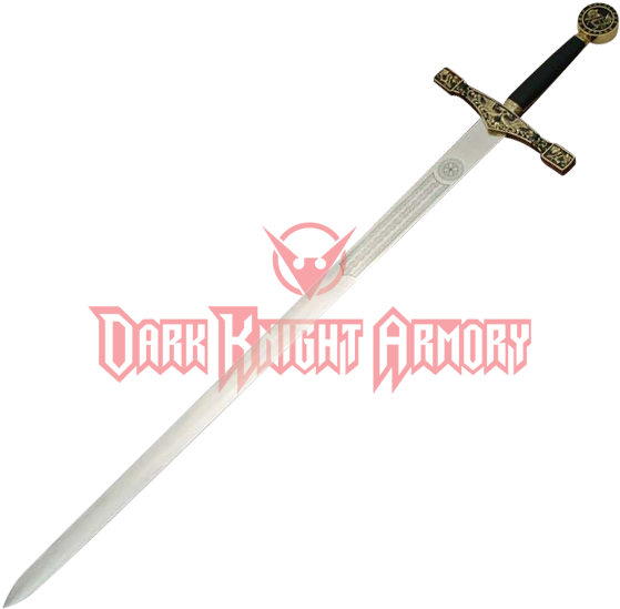 Golden Cup Hilt Rapier (584x584), Png Download
