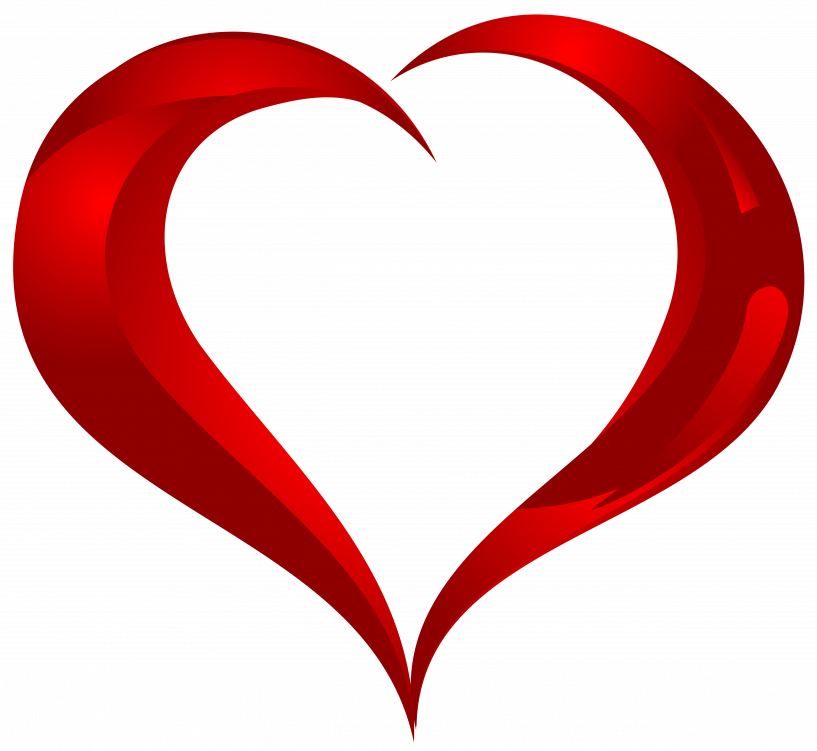 Empty Heart Clipart - Love Empty Heart (817x751), Png Download