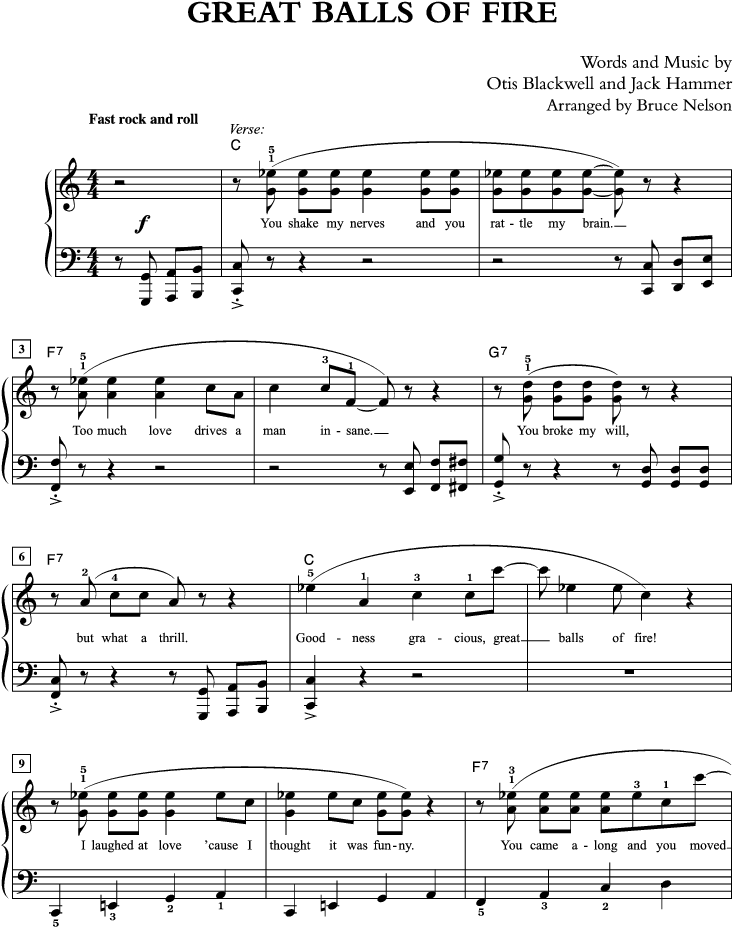 Jerry Lee Lewis Thumbnail - Partitura Piano Under The Sea (864x1152), Png Download