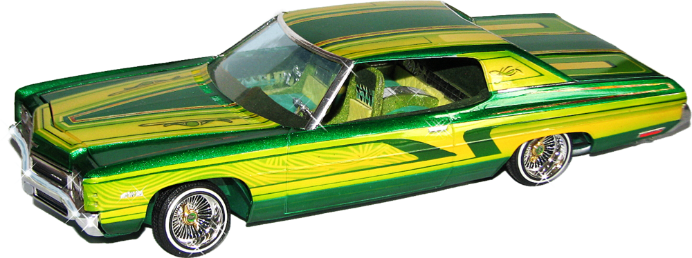 72 Impala Lowrider - Green Lowrider Png (1000x374), Png Download