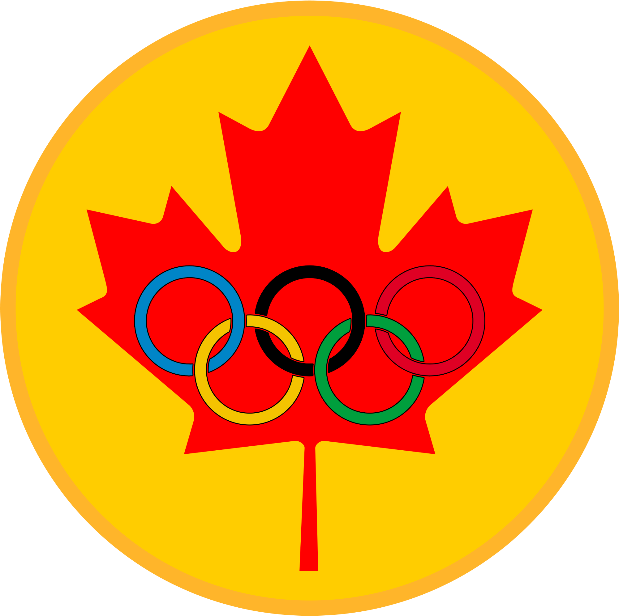 Maple Leaf Olympic Gold Medal - Canada Flag With Name (2000x2000), Png Download