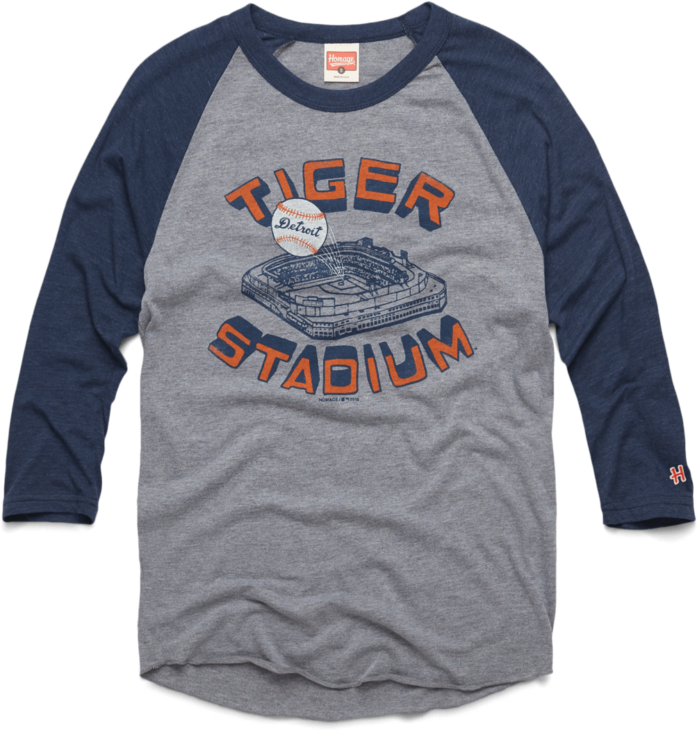 Tiger Stadium Detroit Raglan - Raglan Sleeve (1600x1600), Png Download