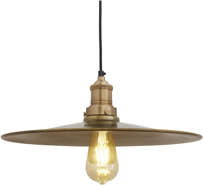 Brooklyn Flat Pendant Light - Industville Brooklyn Antieke Plat Industriële Pendant (1000x667), Png Download