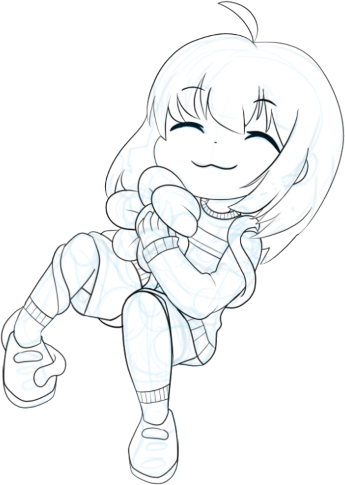 White Drawing Undertale Banner Free Stock - Line Art Undertale Png (748x1067), Png Download