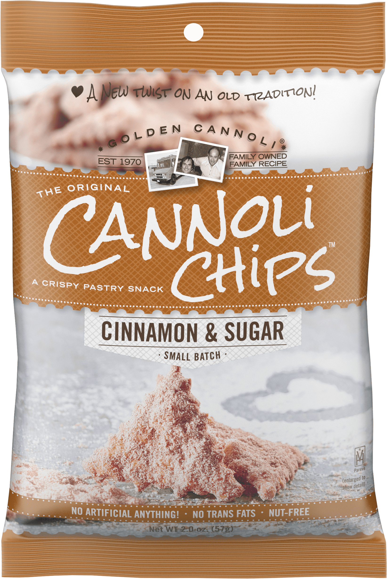 Grab & Go Your Favorite Original Cannoli Chips Now - Golden Cannoli The Original Cannoli Chips Cinnamon (2000x3000), Png Download