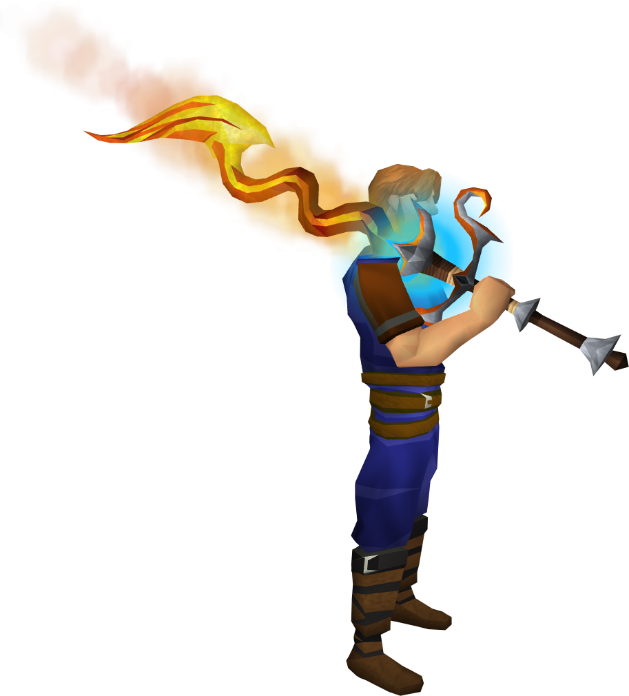 Flame-bladed Sword (913x1010), Png Download