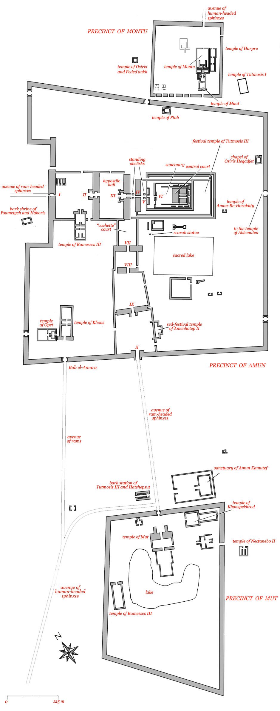 Of The Temples Of Karnak, Have All Made Possible This - Plan Świątyni Amona W Karnaku (972x2379), Png Download