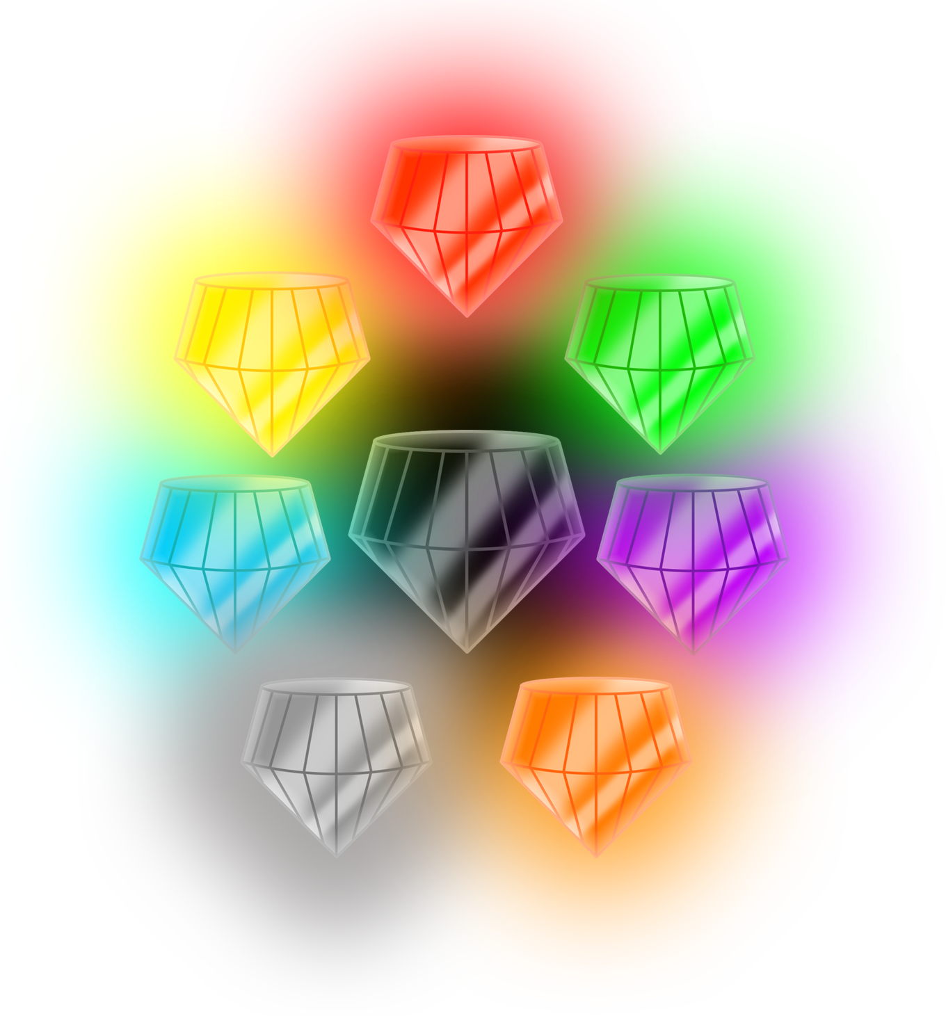 Chaos Emeralds - Triangle (1360x1461), Png Download