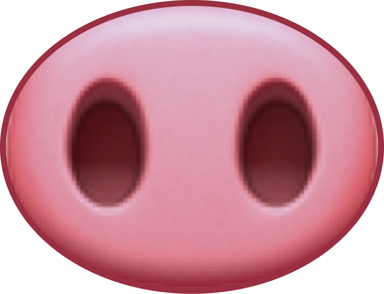 Pig Piggy Nose Nariz Cerdo Cerdito Freetoedit - Pig Nose Drawing (1290x988), Png Download