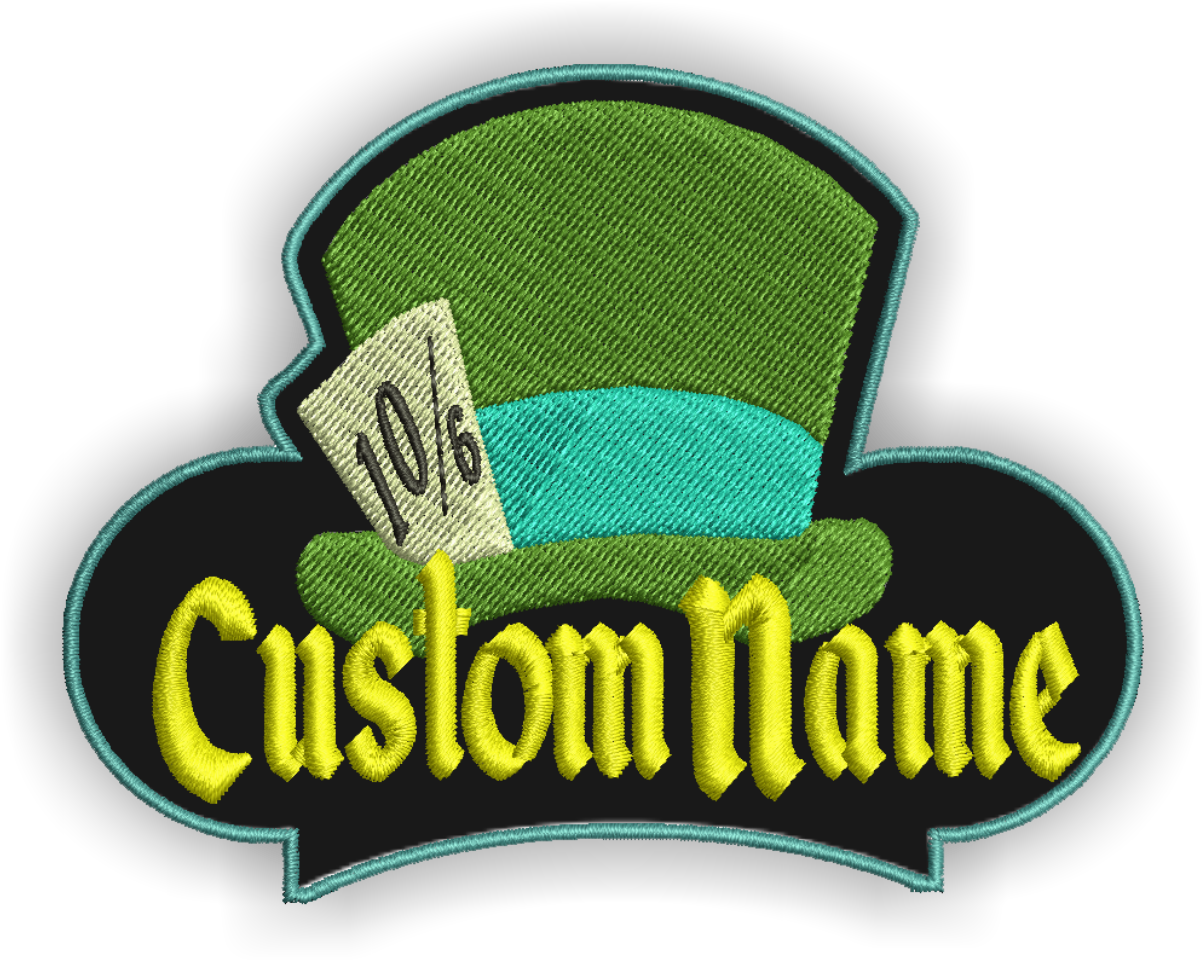 Custom Hatter Patch - Label (1285x995), Png Download