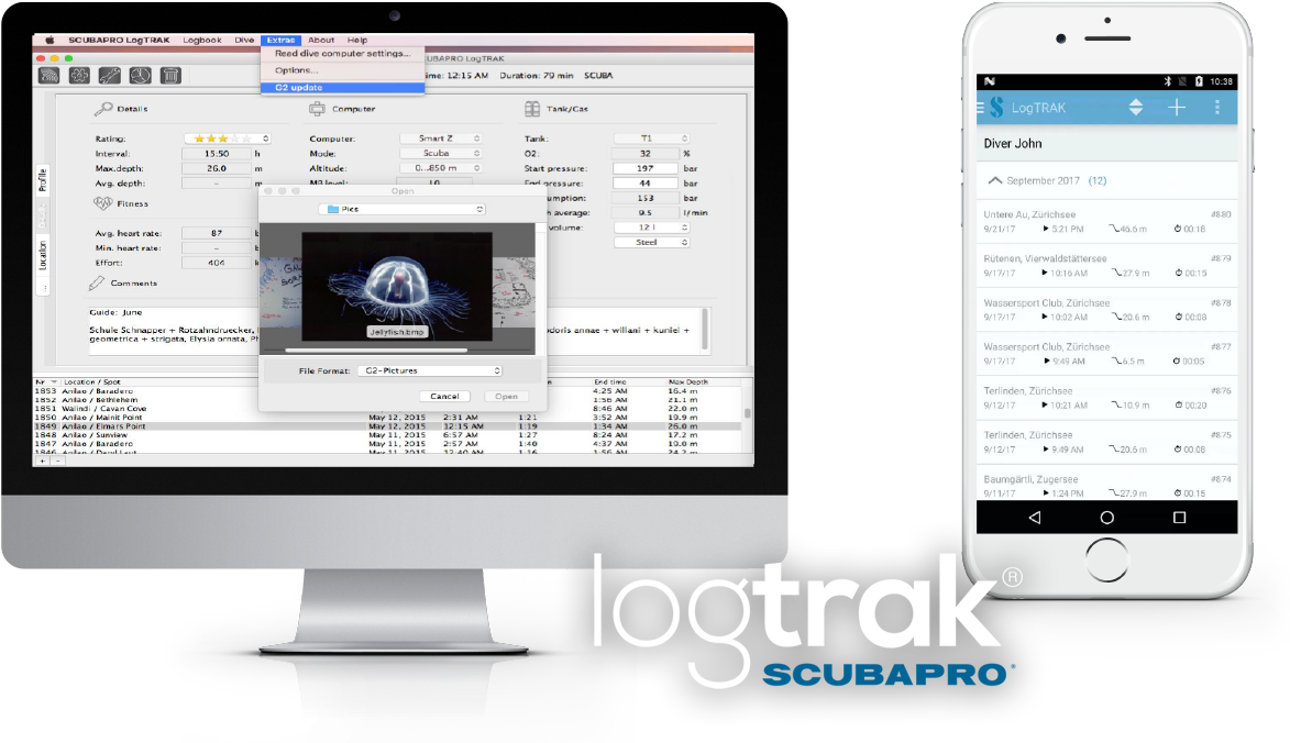 Home>instruments>dive Computers>logtraklogtrak - Auto Service (1200x691), Png Download