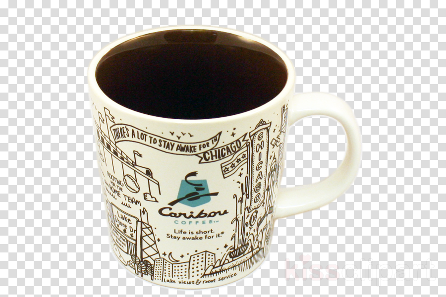 Caribou Coffee Chicago Mug Clipart Coffee Cup Mug - Music Record With No Background (900x600), Png Download