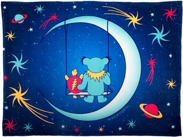 Grateful Dead Blue Moon Swing Coral Fleece Blanket - Blanket (620x620), Png Download