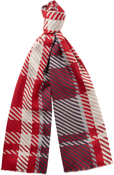 Callista Abstract Tartan Scarf - Aquascutum Callista Abstract Tartan Scarf (584x764), Png Download