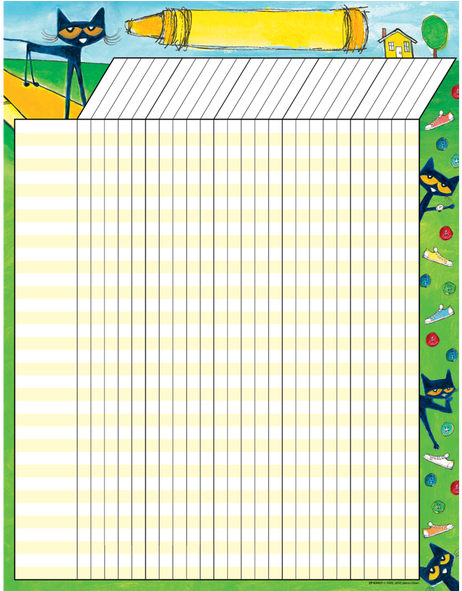 Pete The Cat Incentive Chart (590x590), Png Download