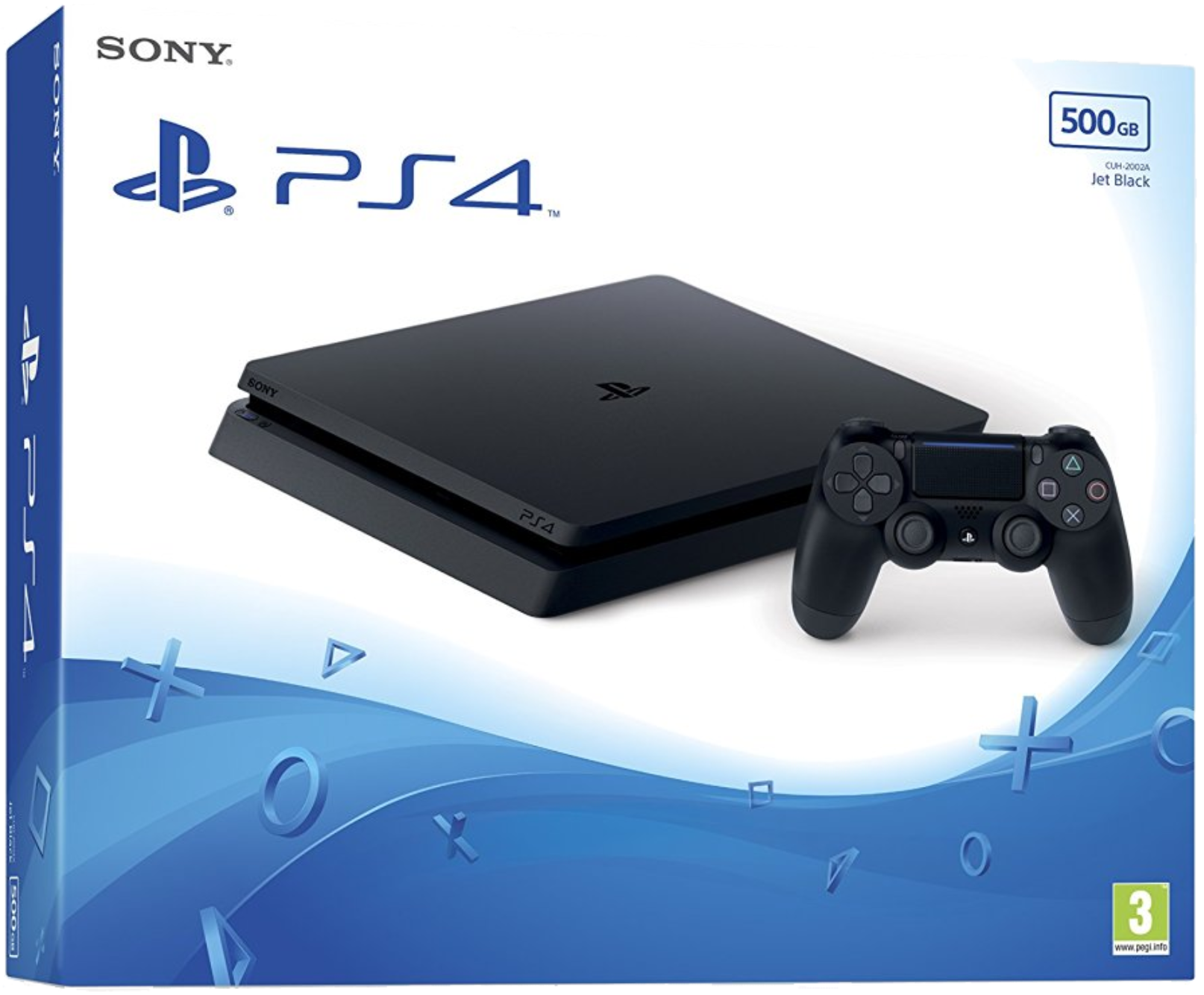 Ps4 Slim Black 500gb (1680x1412), Png Download
